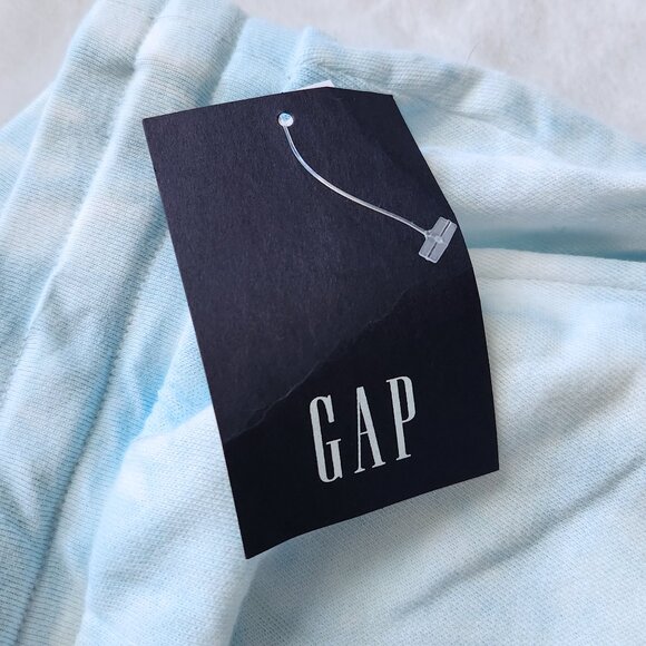 Gap Tie-Dye Sweatpants, Womens Medium, NWT, White and Blue, Relaxed fit wide leg - Picture 5 of 8